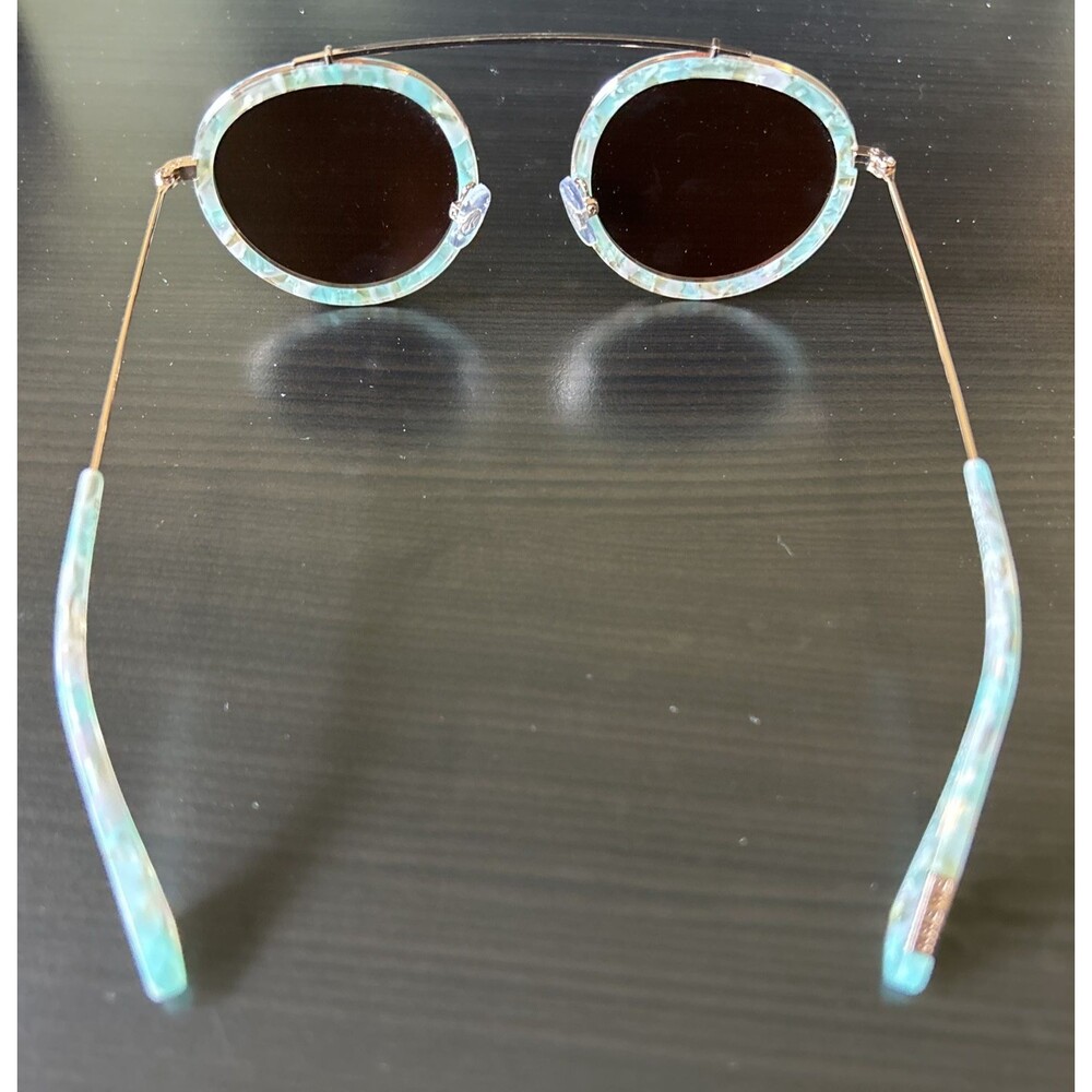 KREWE DU OPTIC CONTI Womens Sunglasses Rose Gold Matte Opal Round Boho RARE - Picture 3 of 13